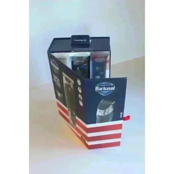 Barbasol Rechargeable Hair Face & Body Trimmer LED Display Stainless Steel Blade - Picture 10 of 10